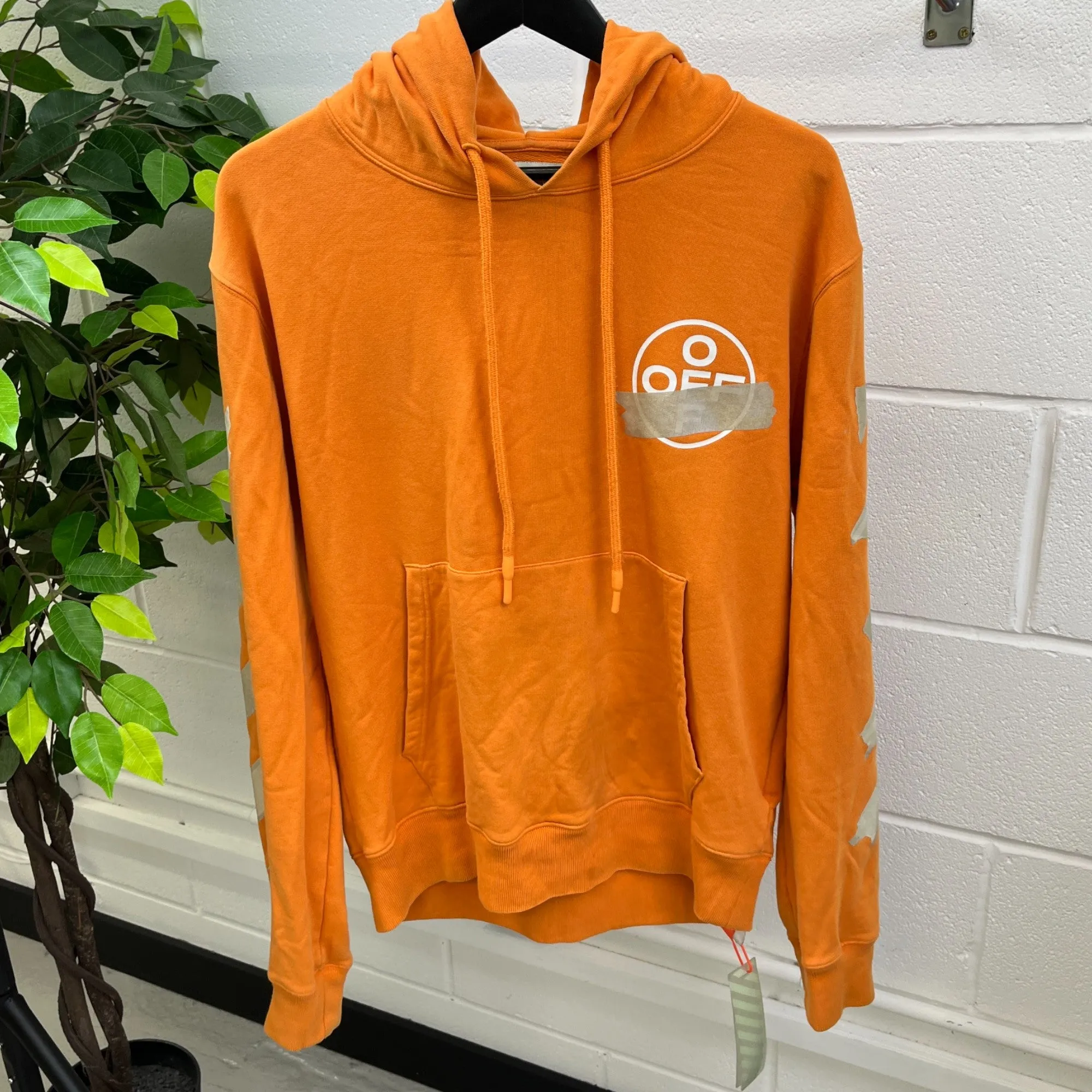 Men's Logo Hoodie Orange Size L