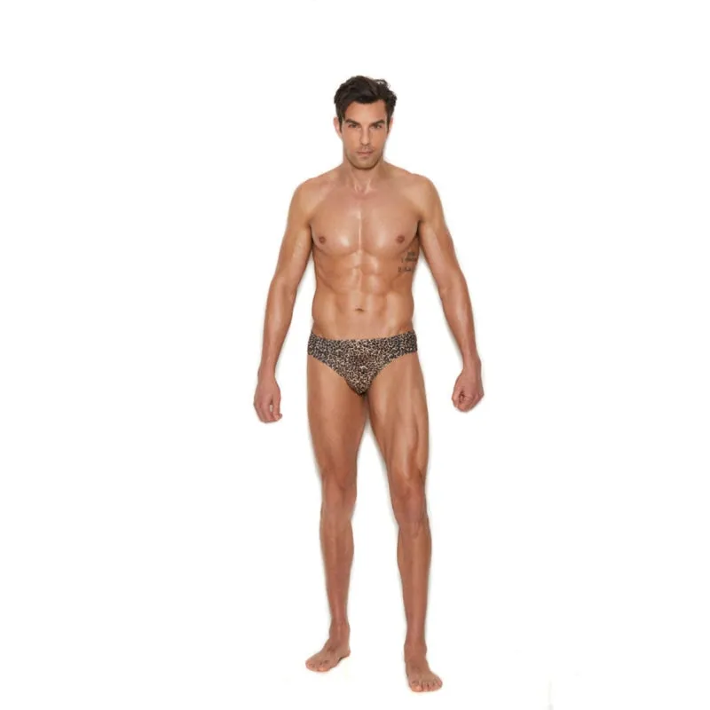 Men's Thong Back Brief - Small/medium - Animal