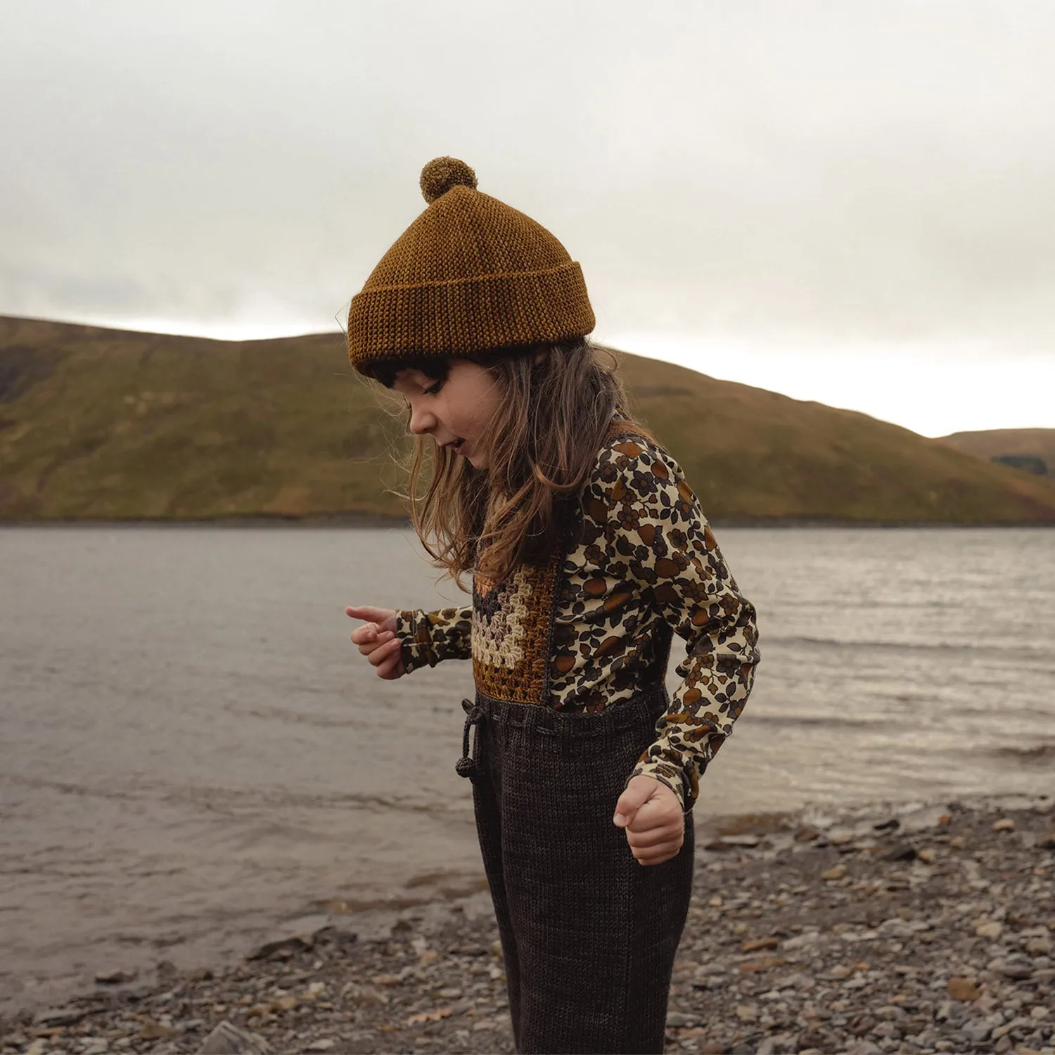 Merino Wool Garter Hat - Nutmeg