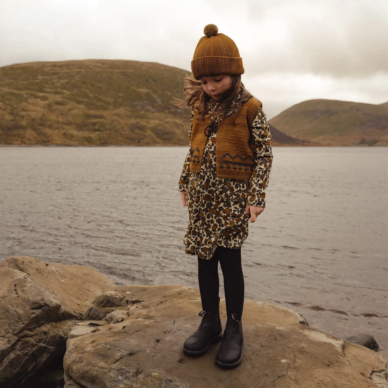 Merino Wool Garter Hat - Nutmeg