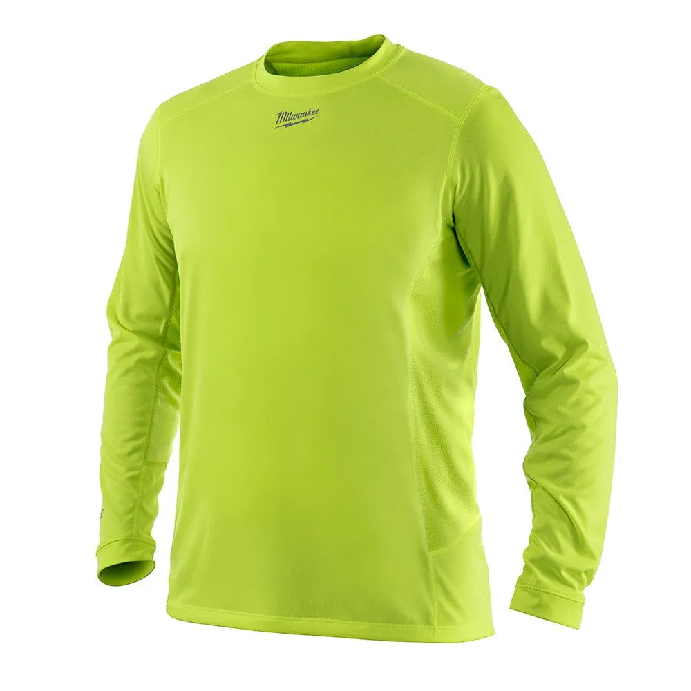 Milwaukee 411HV-M WORKSKIN Light Weight Long Sleeve Shirt, High Vis, Medium