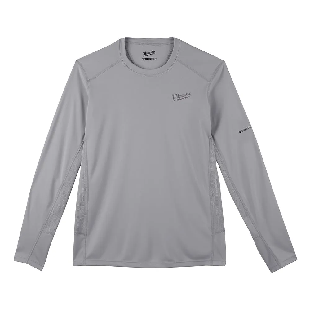 Milwaukee 415G-L WORKSKIN Lightweight Performance Long Sleeve Shirt- Gray, L