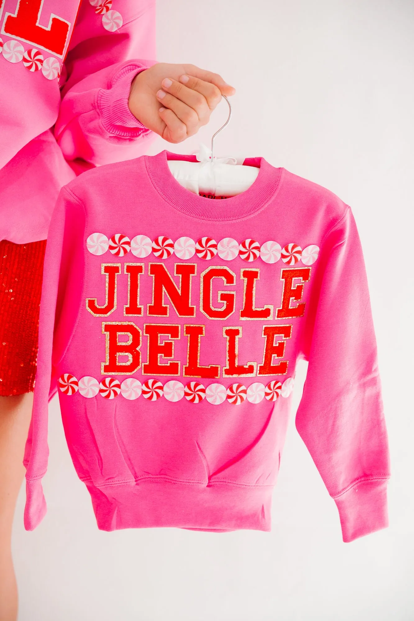 MINI KIDS JINGLE BELLE PINK PULLOVER