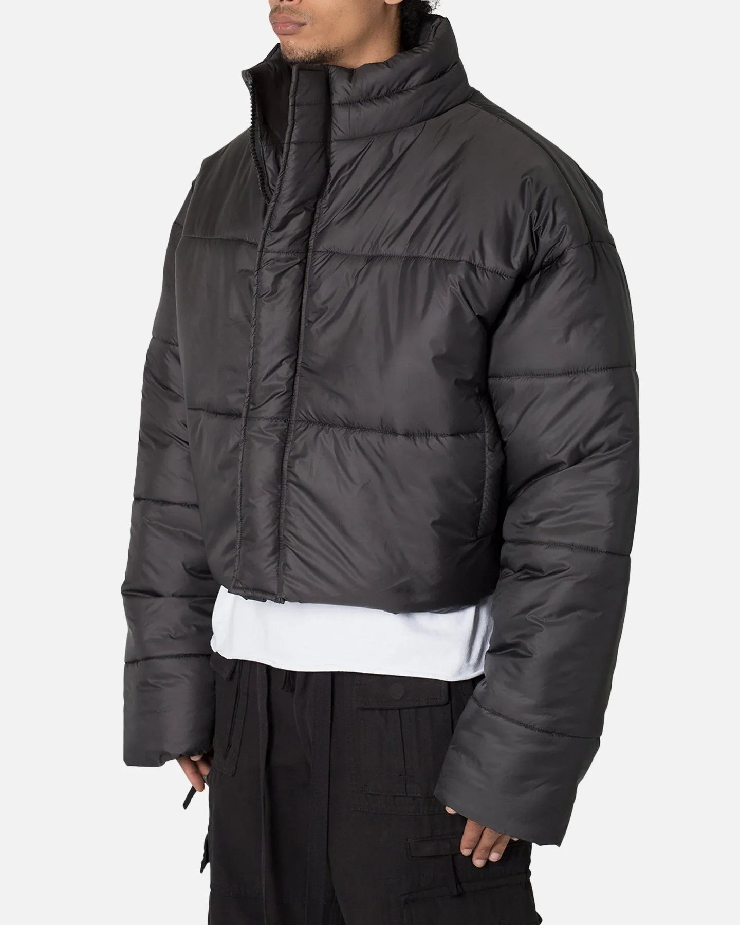 MNML Cropped Puffer II Jacket Black