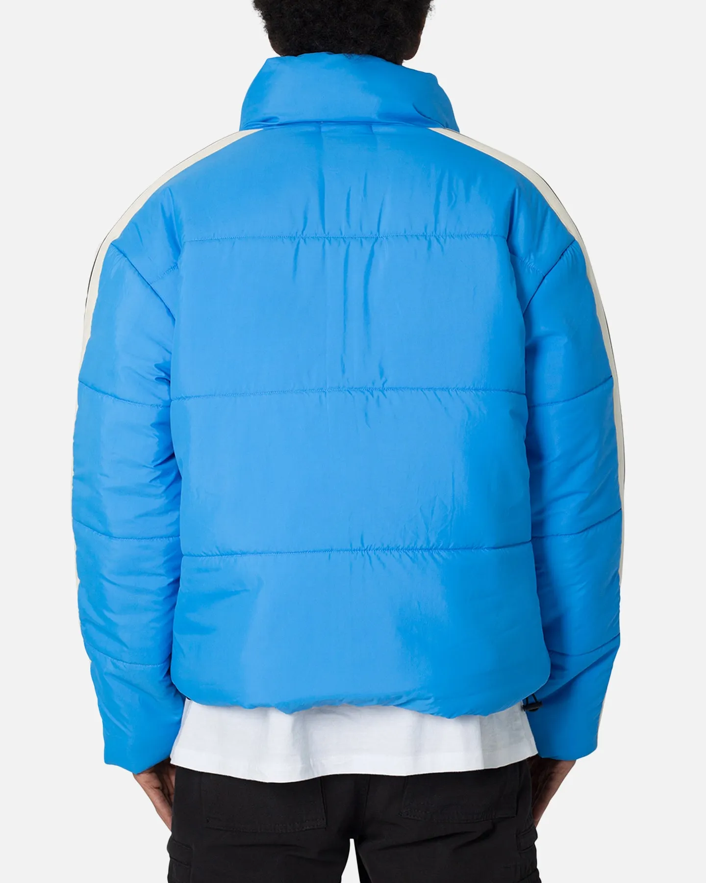 MNML Striped Puffer Jacket Blue