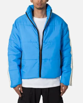 MNML Striped Puffer Jacket Blue