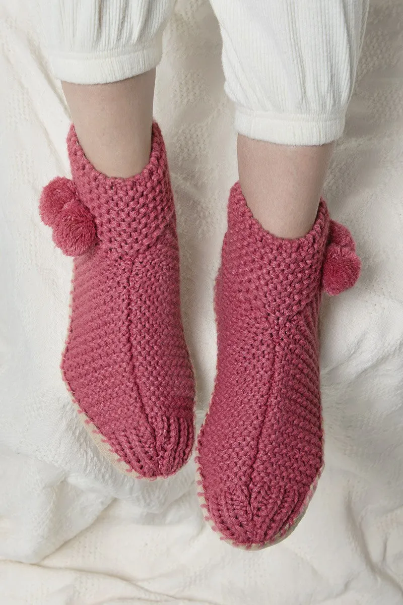 Mocassin Hand Knitted Slipper Booties