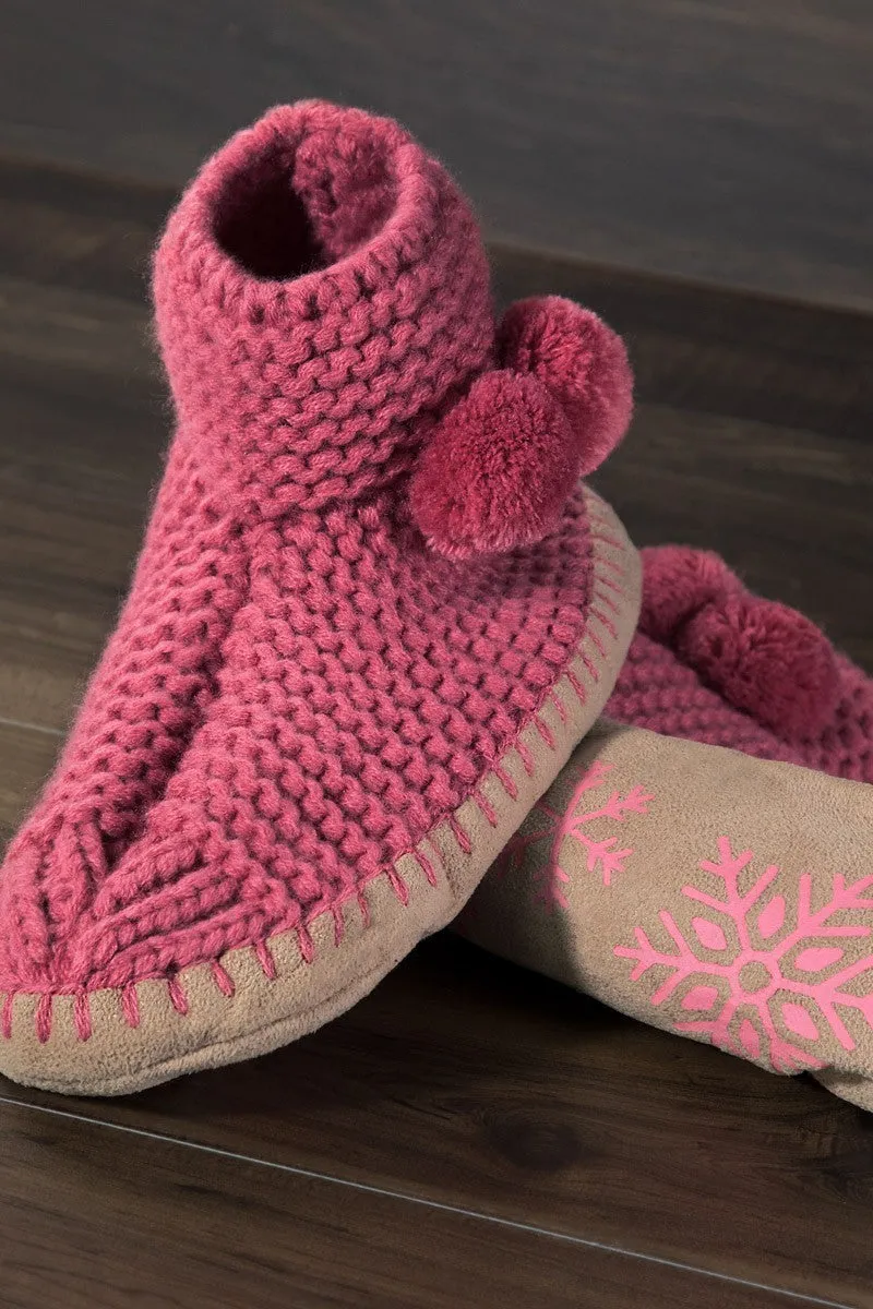 Mocassin Hand Knitted Slipper Booties