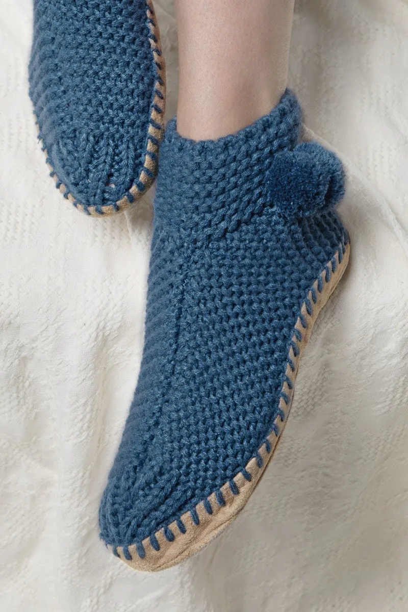 Mocassin Hand Knitted Slipper Booties