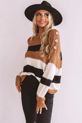 Mocha Me Smile Stripe Sweater