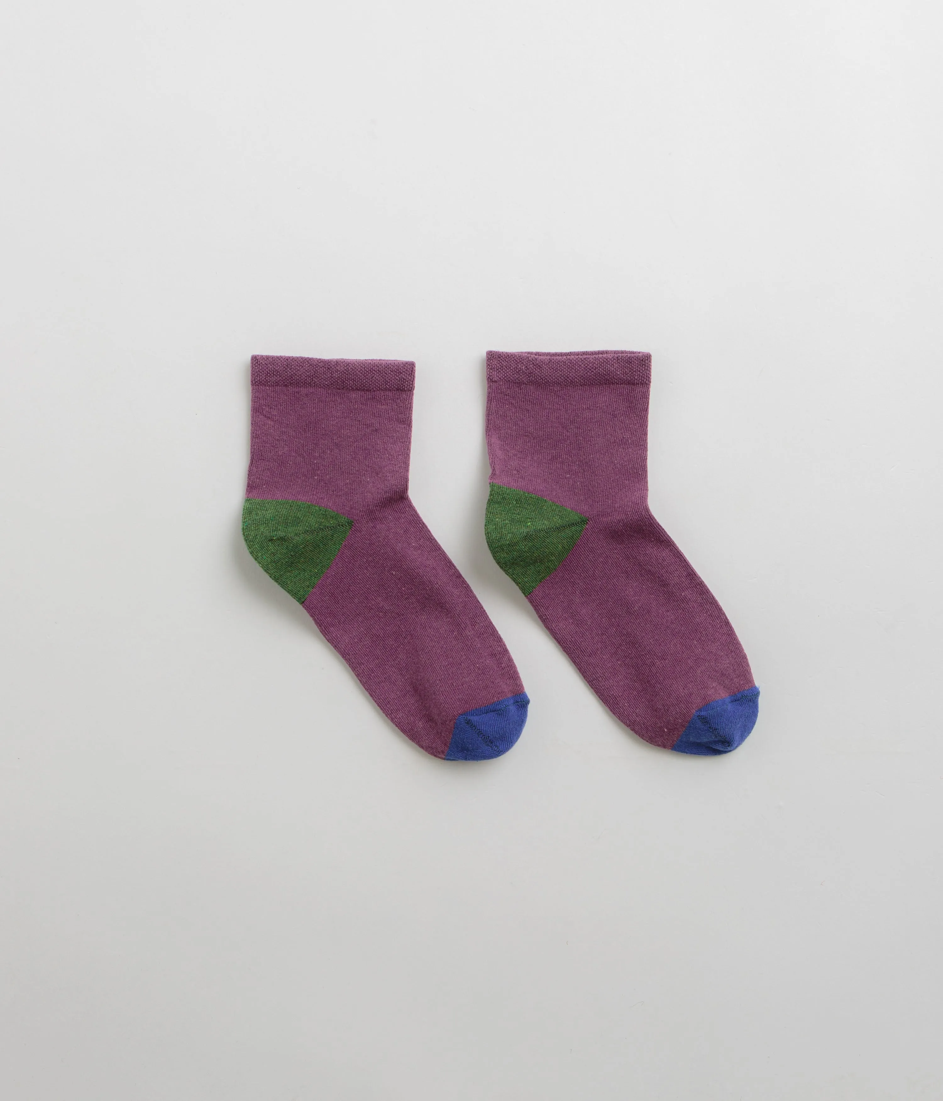 Mollusk Color Block Socks - Huckleberry