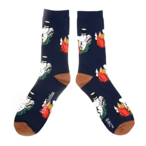 Moominpappa Chilling Men Socks - Navy