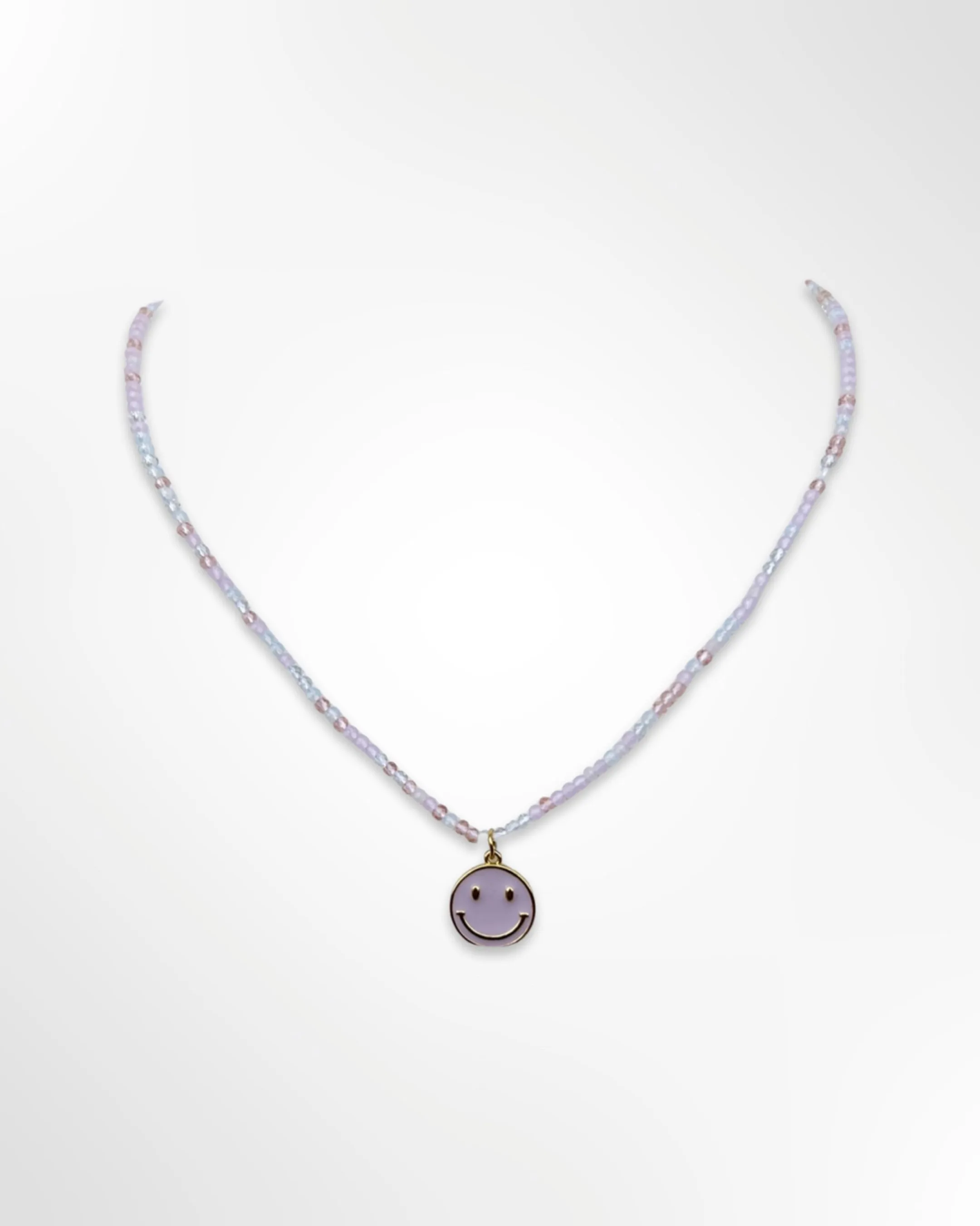 Morganite Necklace w/Smile Charm