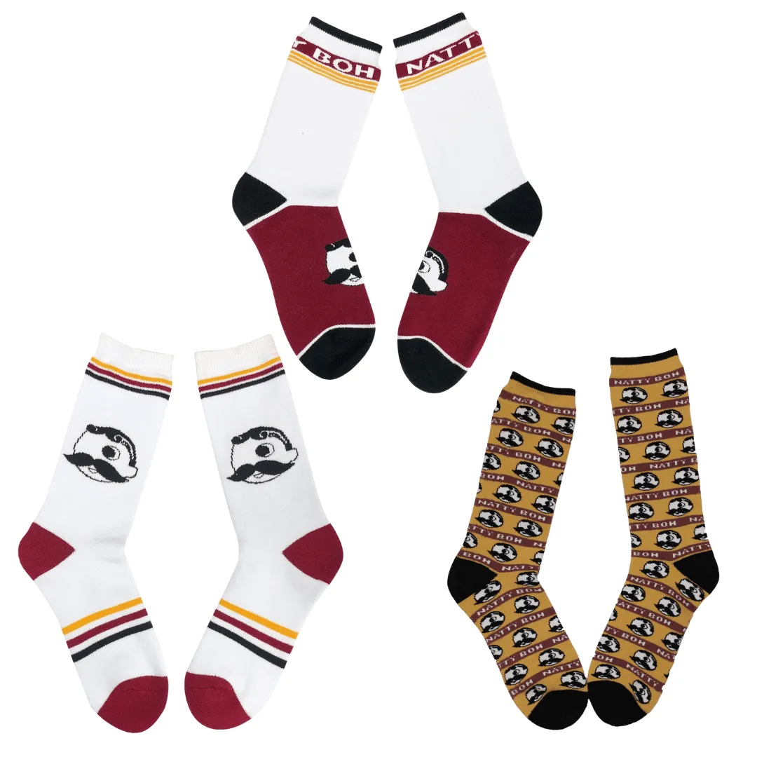 National Bohemian Original (3-Pack) / Crew Socks *BUNDLE PACK*