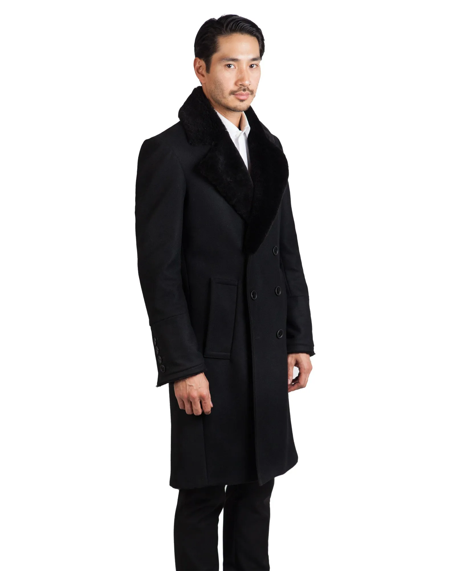 NORWHAL WOOL OVERCOAT // BLACK