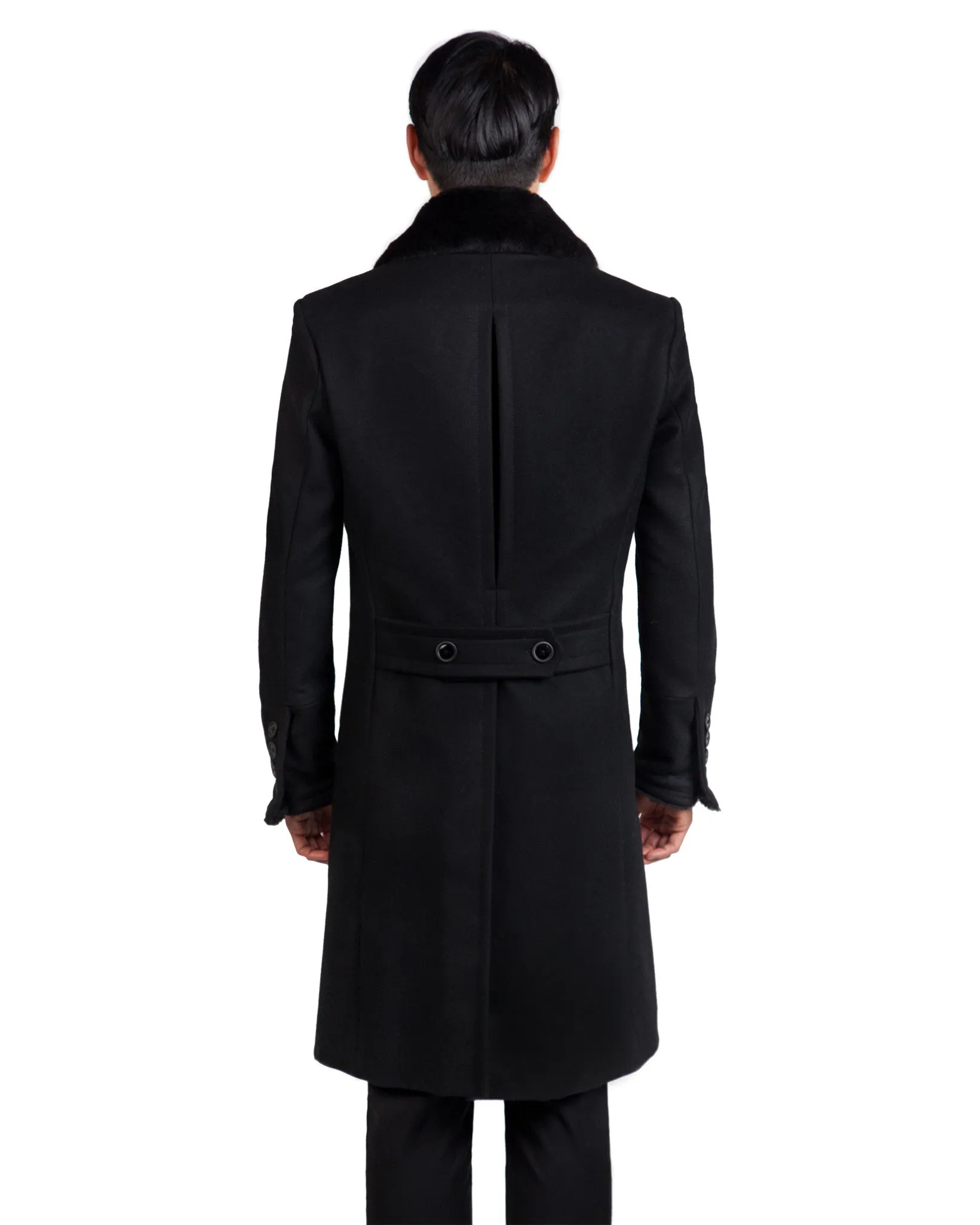 NORWHAL WOOL OVERCOAT // BLACK