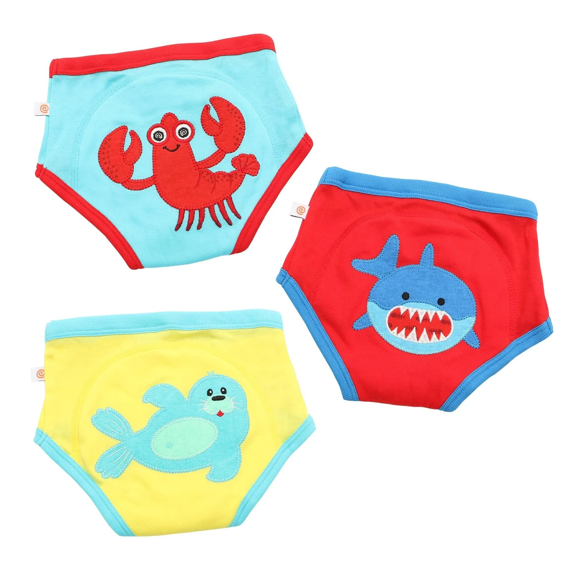 Organic Cotton 3 Piece Potty Training Pants - Boys Ocean Pals