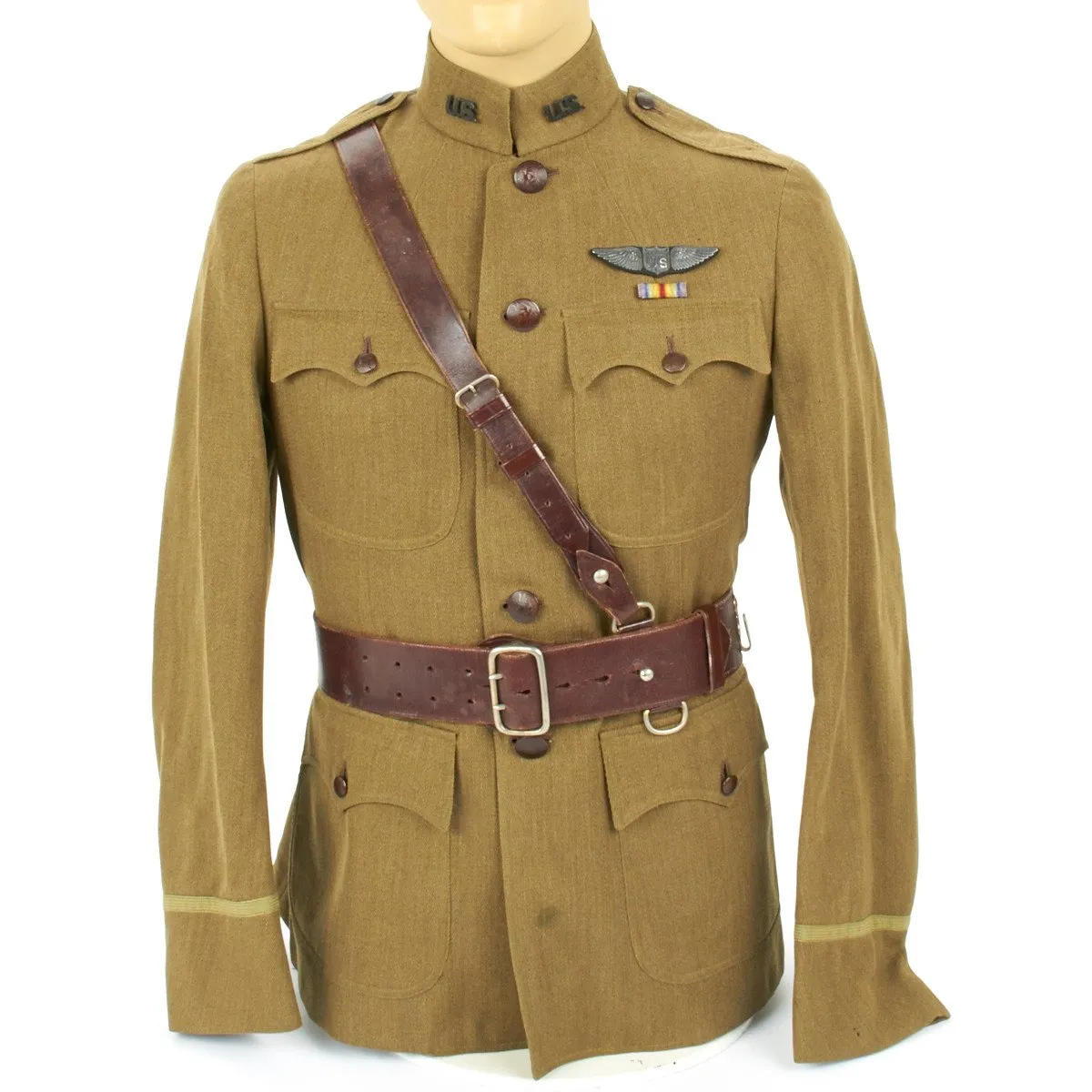 Original U.S. WWI Named Pilot Aviator Set with Painted Foot Locker