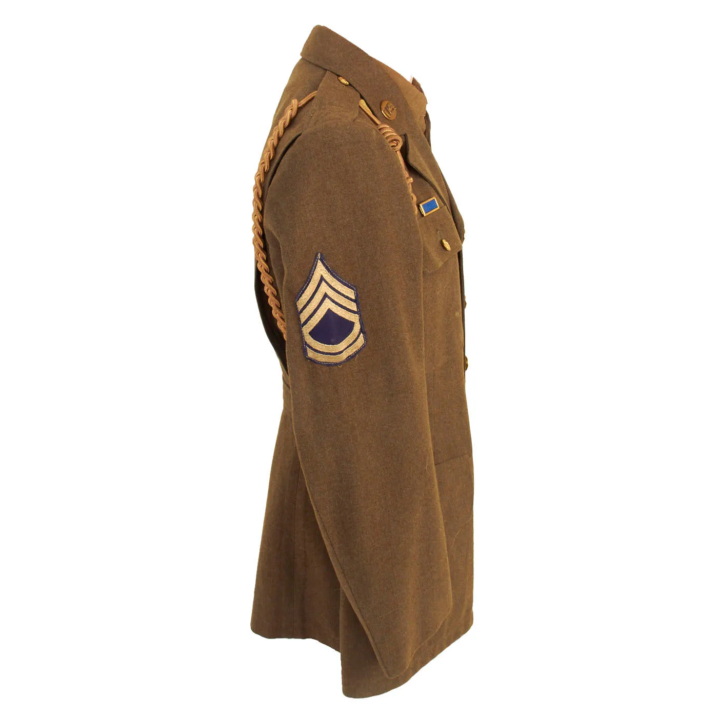 Original U.S. WWII 82nd Airborne Class A Uniform Jacket With Matching Patched M37 Flannel Shirt