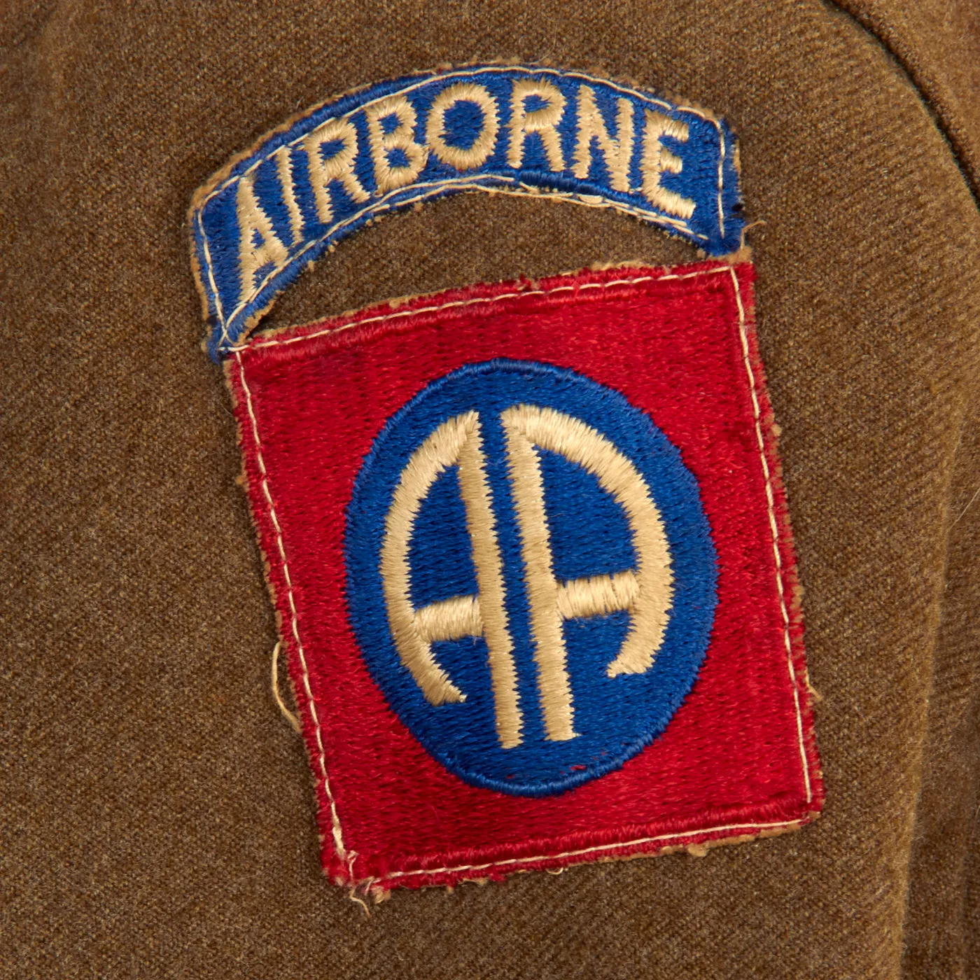 Original U.S. WWII 82nd Airborne Class A Uniform Jacket With Matching Patched M37 Flannel Shirt