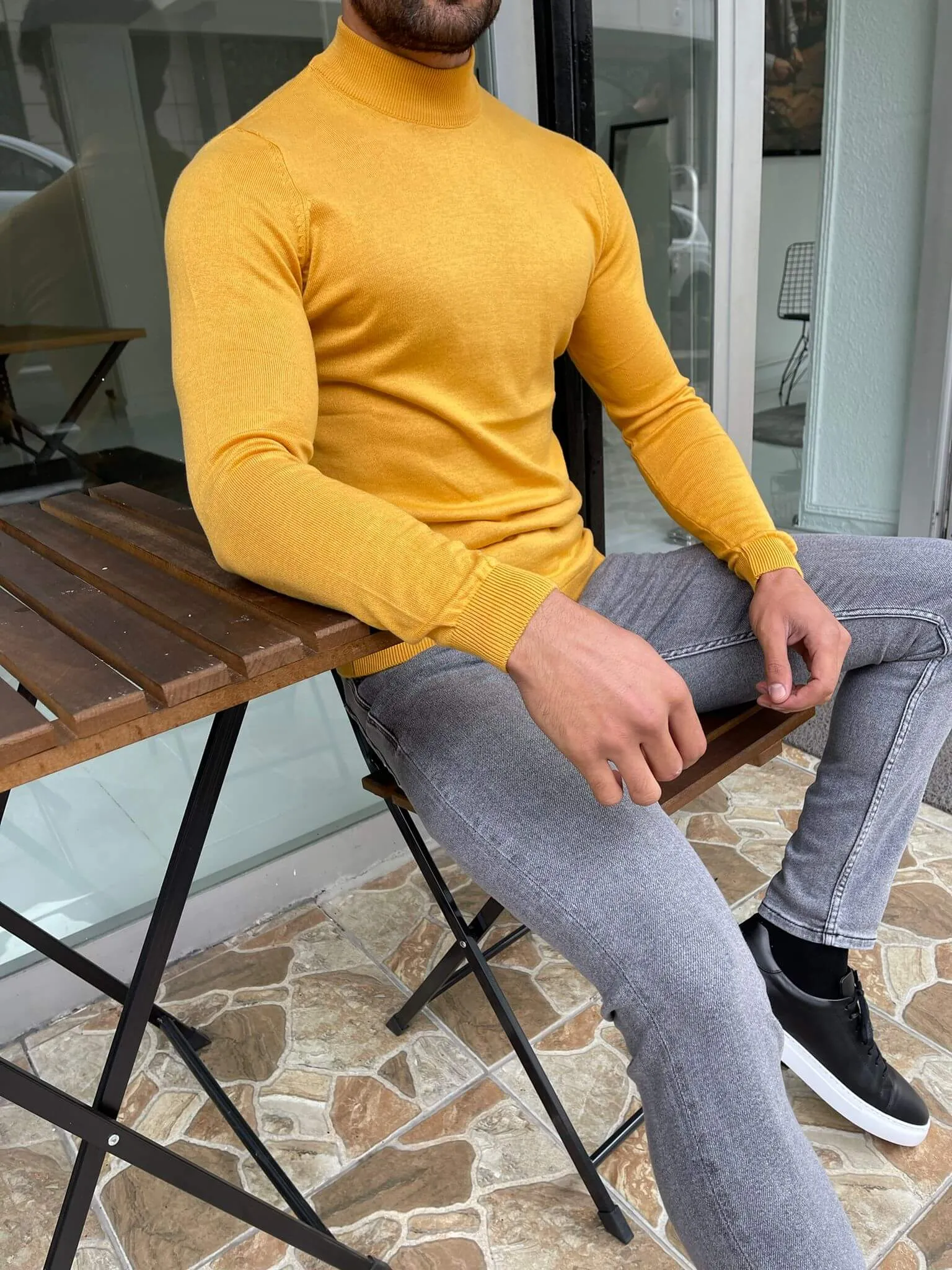 Osaka Mustard Half Turtleneck