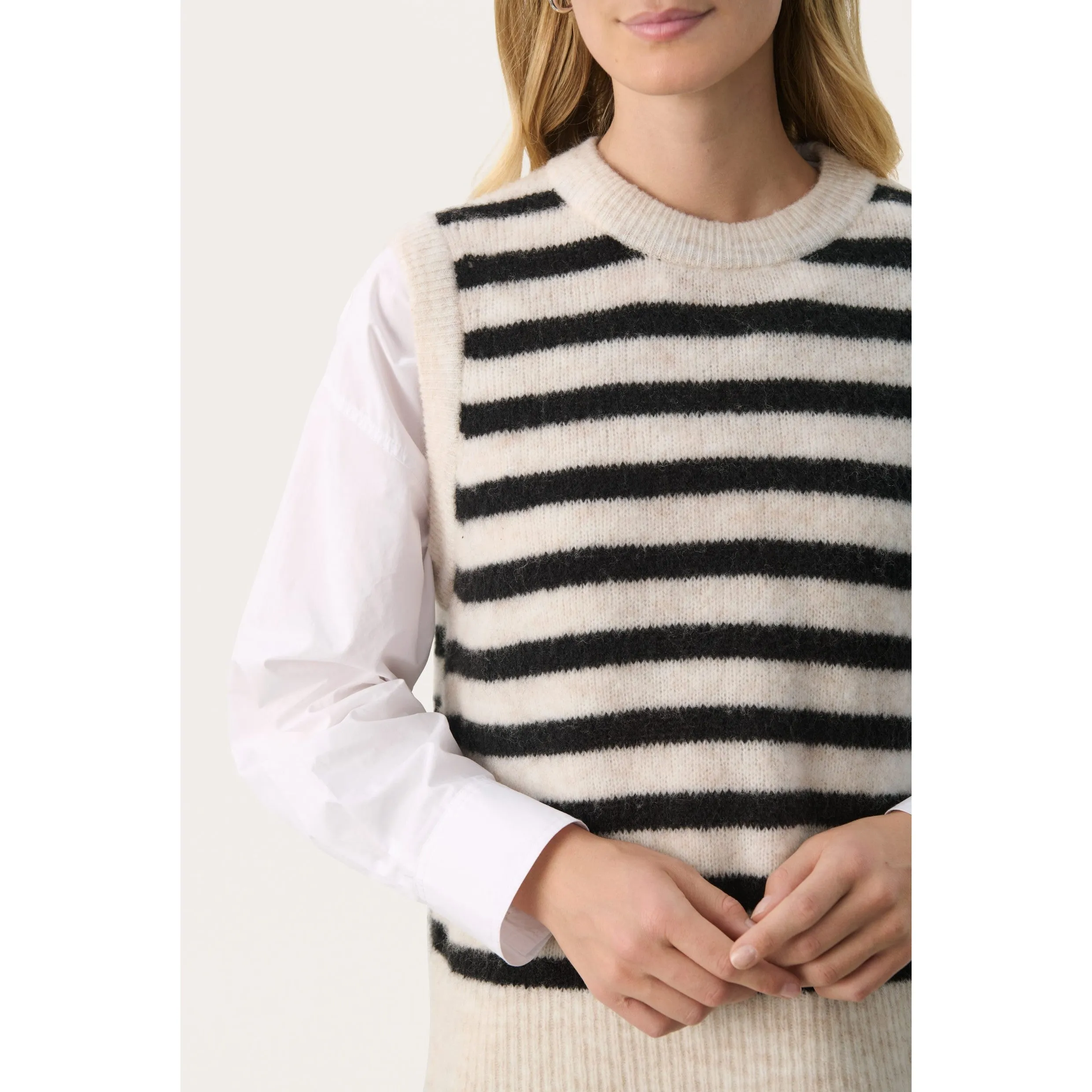 Part Two Emmely Tank Jumper in Black Stripe 30309150