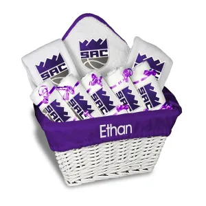 Personalized Sacramento Kings Large Basket - 9 Items