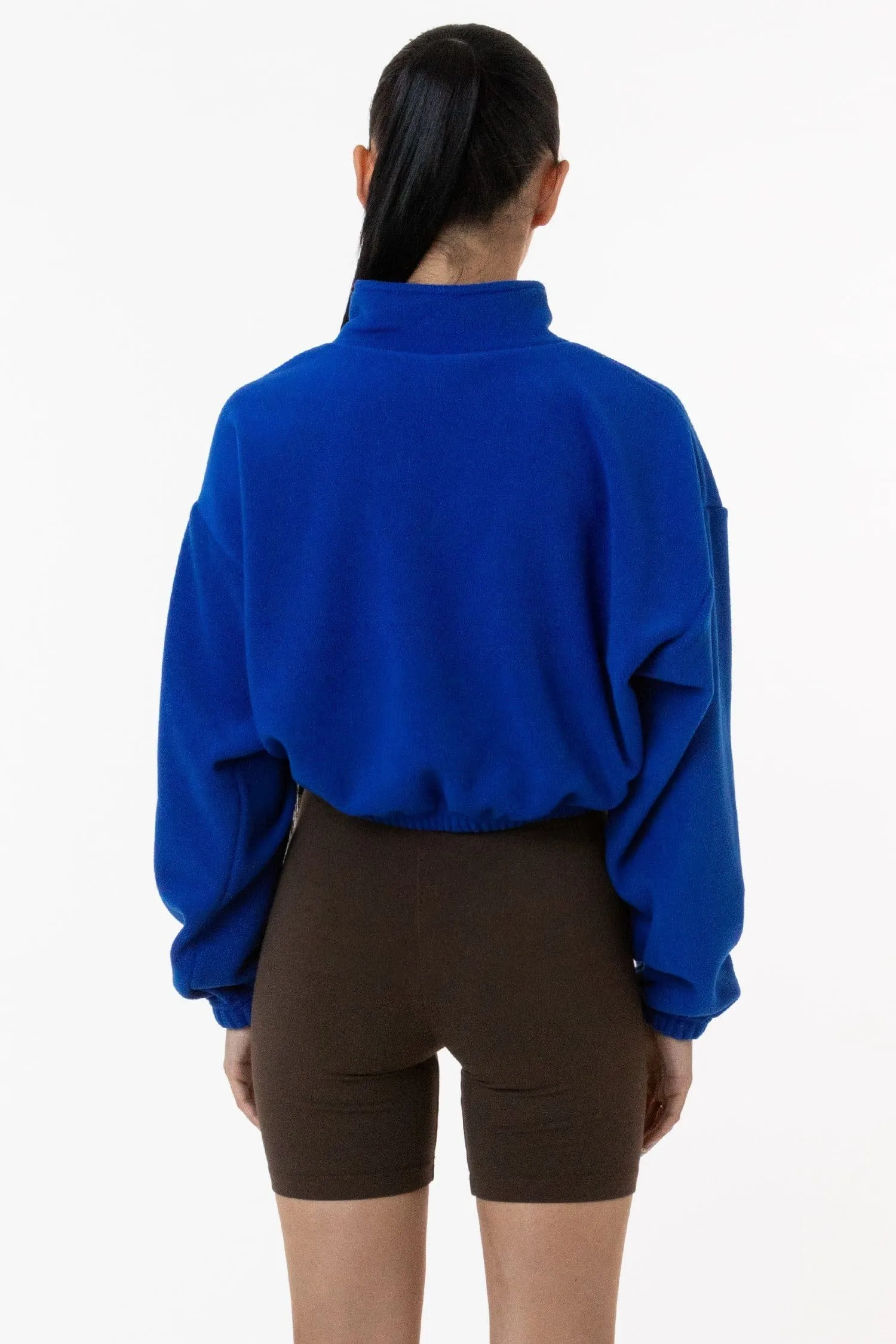 PF306 - Cropped Polar Fleece Half Zip Pullover