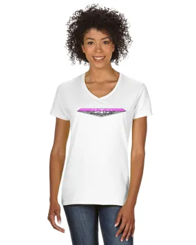 Pontiac GTO 6.5 Litre Ladies Short sleeve V-neck Gildan T-shirt