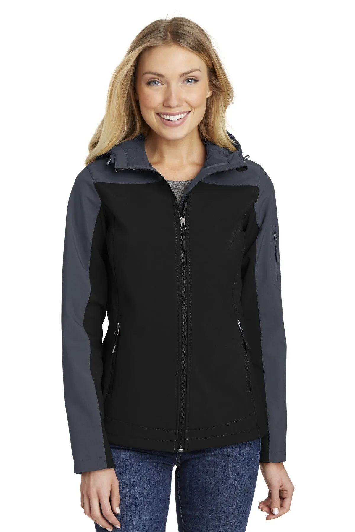 Port Authority® Ladies Hooded Core Soft Shell Jacket. L335