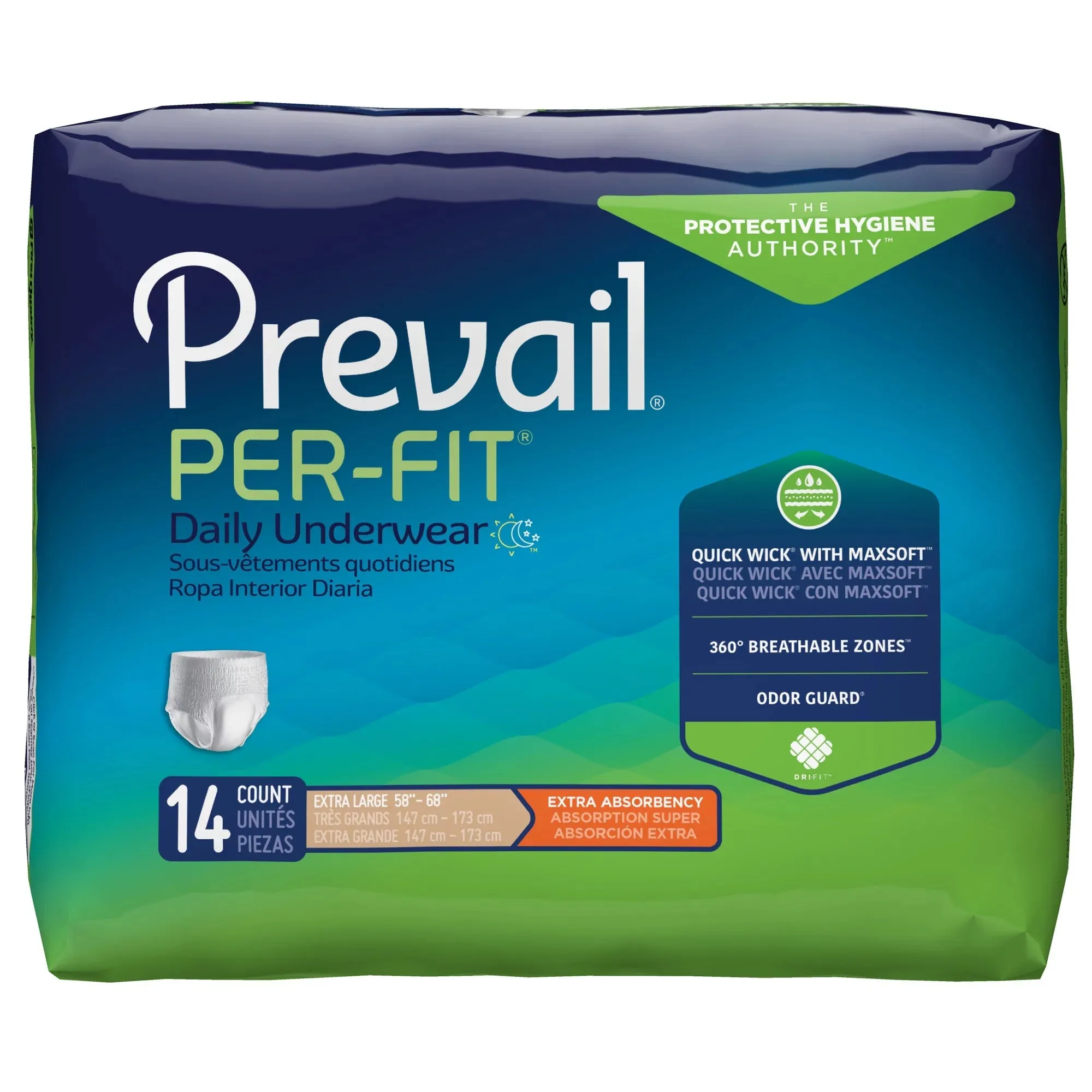 Prevail Per-Fit Daily Underwear, Extra Absorbency