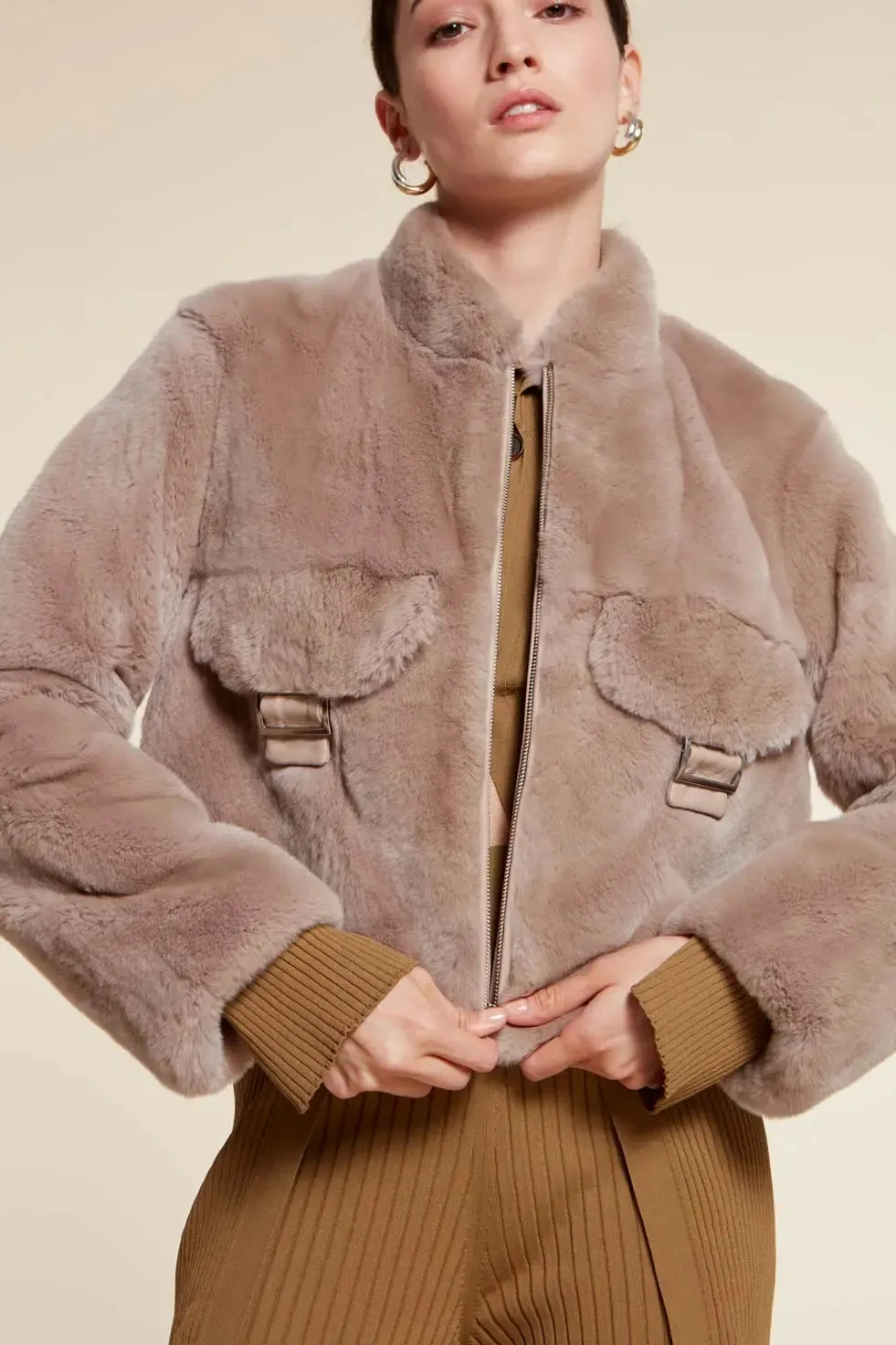 Real fur jacket