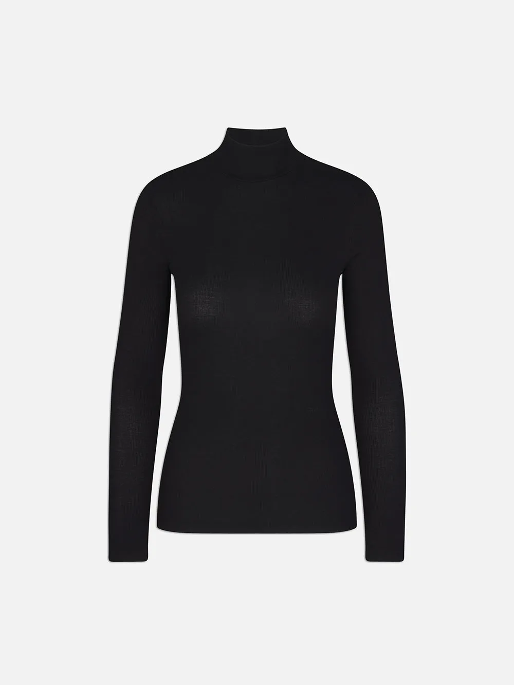 Rib Turtleneck -- Black