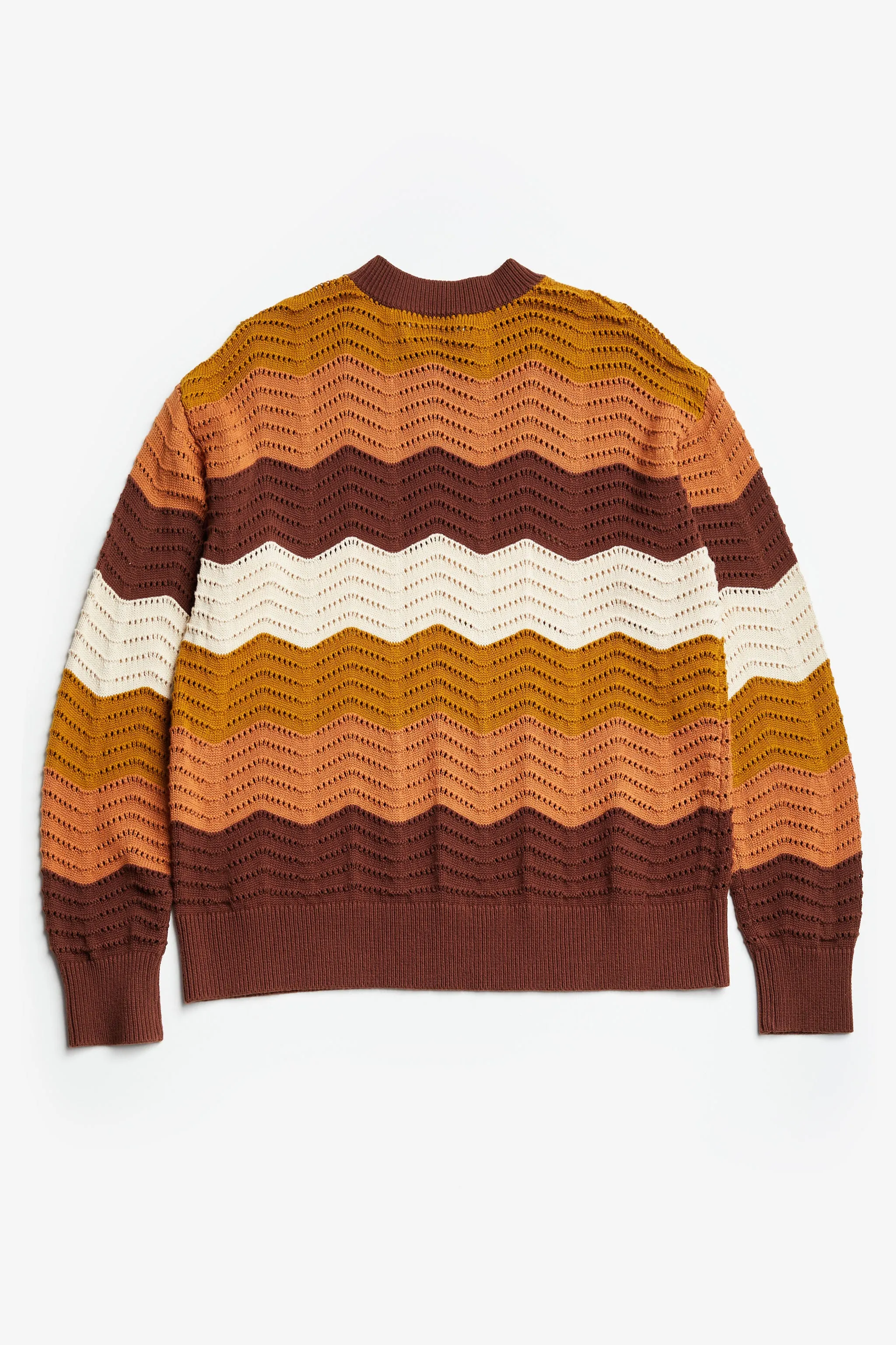 Ripple Sweater Brown Wavy