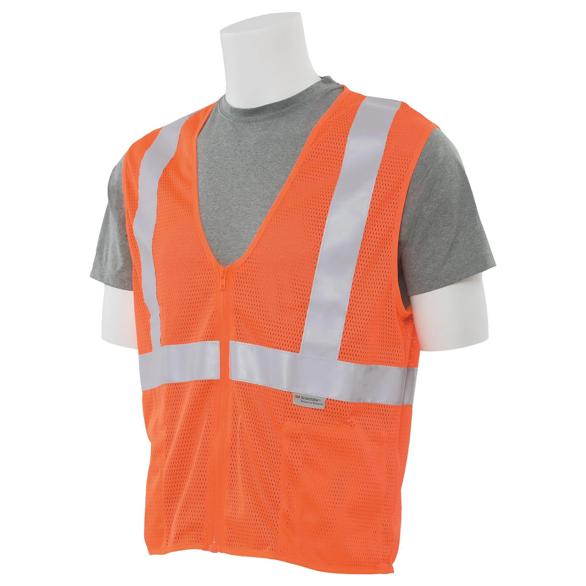 S15Z Class 2 Mesh Zipper Safety Vest with 3M® Reflective Strips 1PC