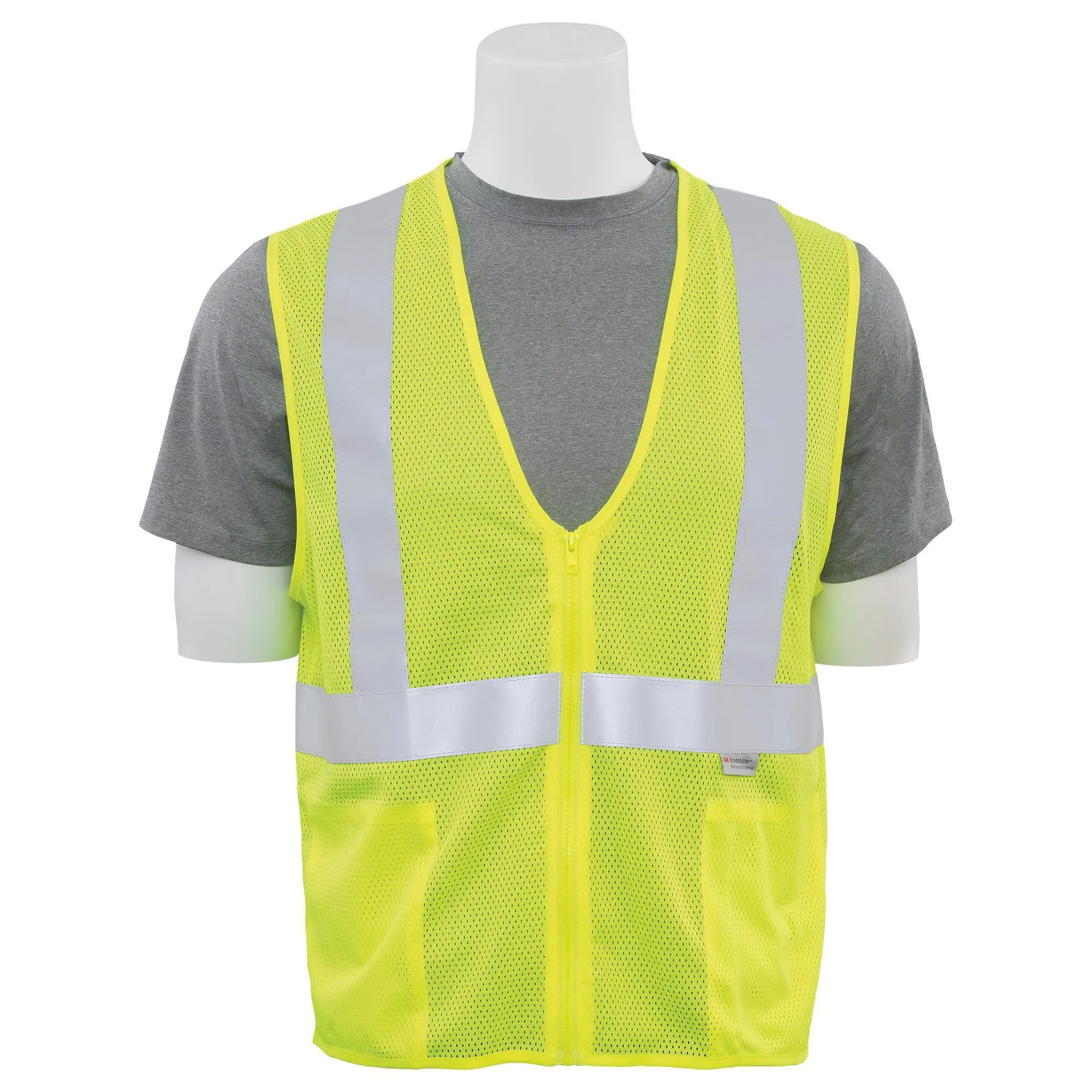 S15Z Class 2 Mesh Zipper Safety Vest with 3M® Reflective Strips 1PC