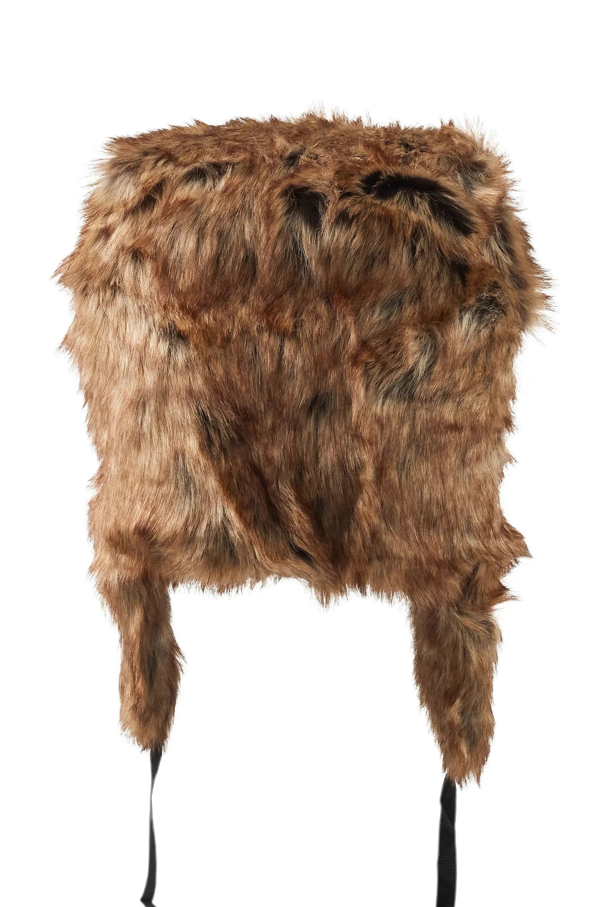 Sabin Brown Faux Fur Trapper Hat