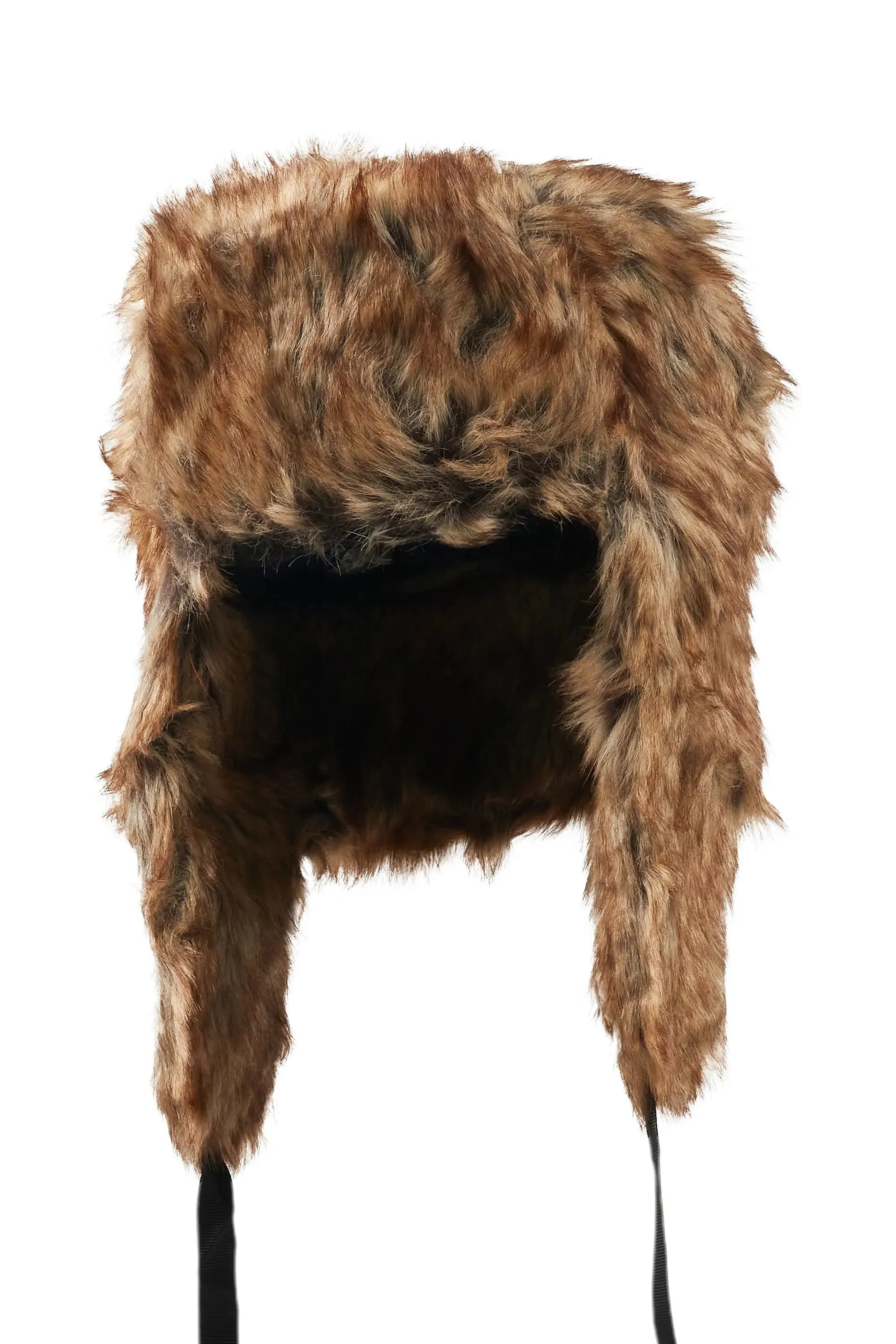 Sabin Brown Faux Fur Trapper Hat