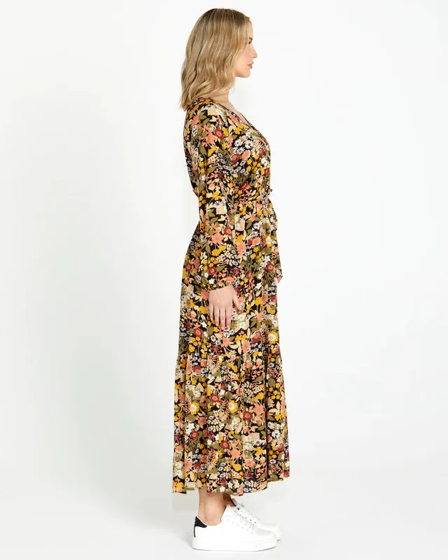 SASS Brigitte Balloon Sleeve Maxi Dress