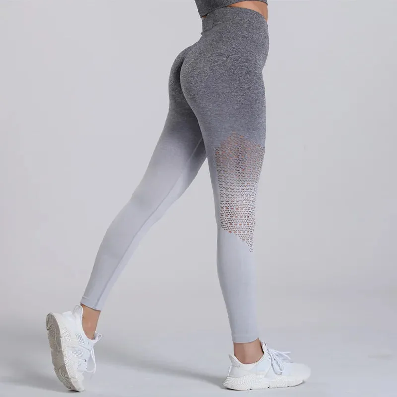 Seamless High Waist Legging for Fitness with Bubble Butt Push Up