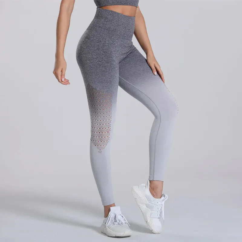 Seamless High Waist Legging for Fitness with Bubble Butt Push Up