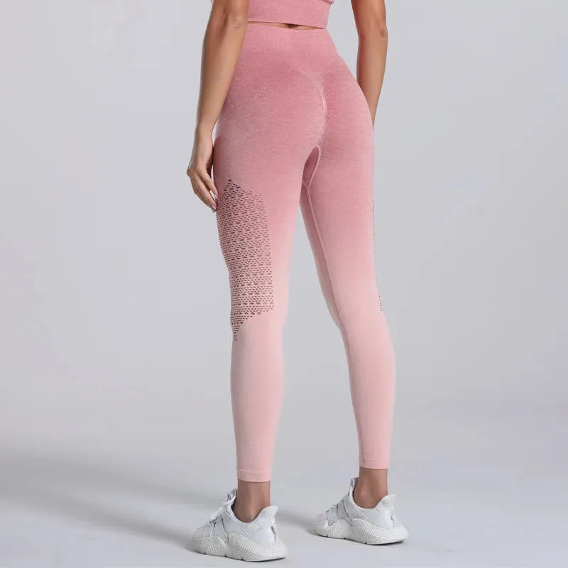 Seamless High Waist Legging for Fitness with Bubble Butt Push Up