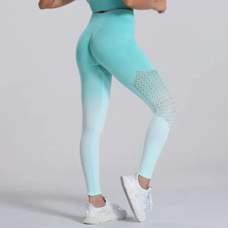 Seamless High Waist Legging for Fitness with Bubble Butt Push Up