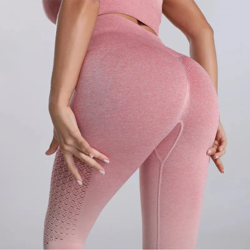 Seamless High Waist Legging for Fitness with Bubble Butt Push Up