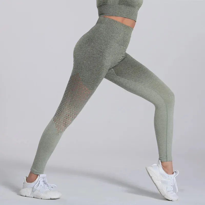 Seamless High Waist Legging for Fitness with Bubble Butt Push Up