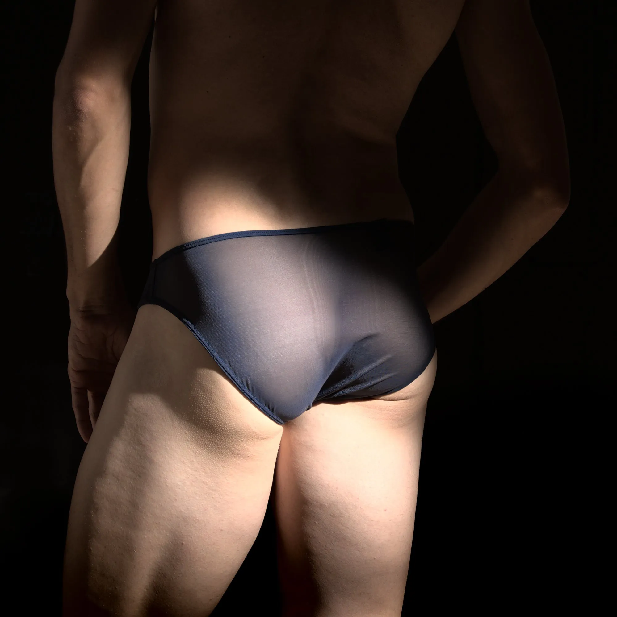 See Through Bikini Brief Blue