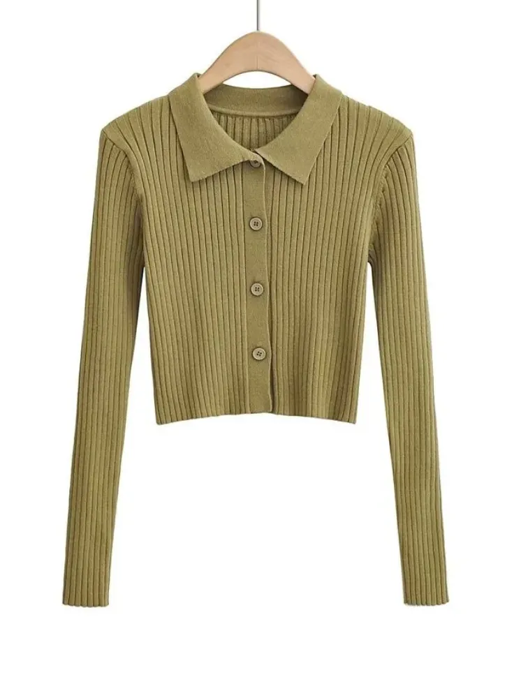 SGW Thermal V-Neck Knit Shirt - Olive Green