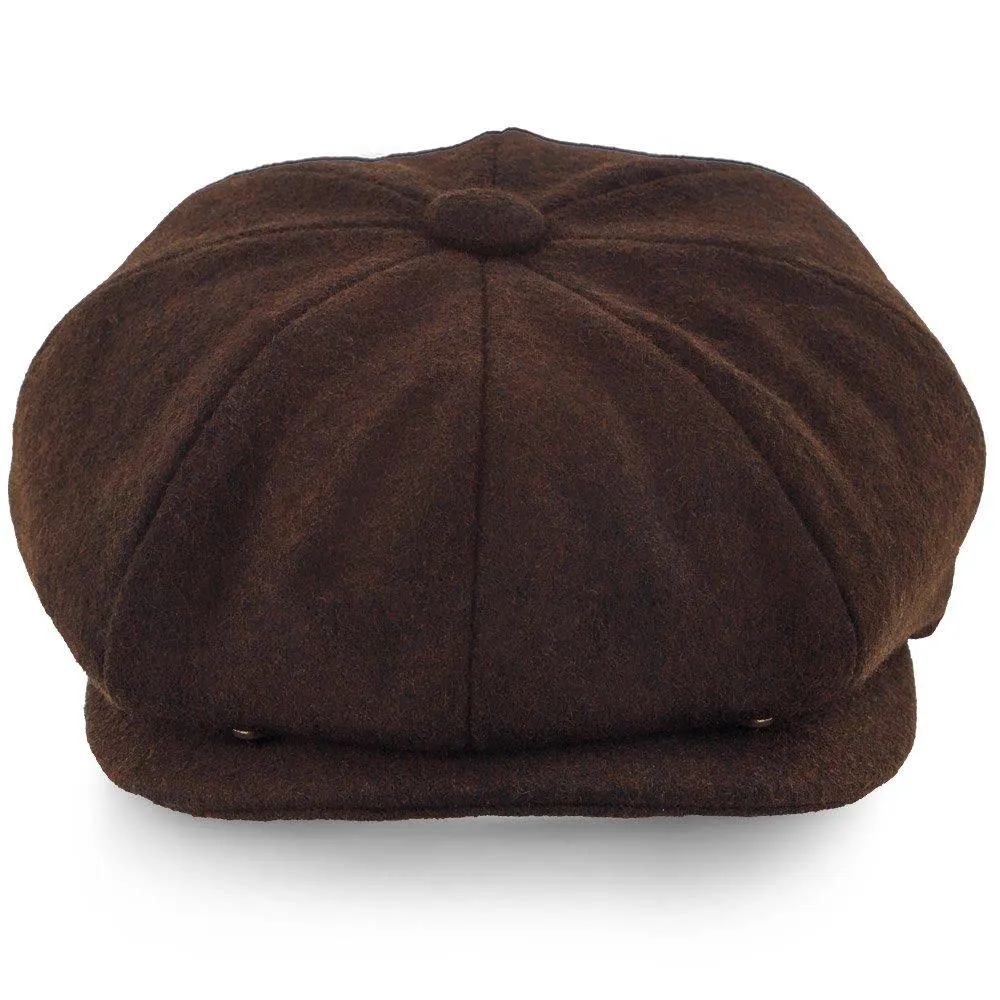 Shelby - Walrus Hat Wool Blend 8 Panel Newsboy Cap