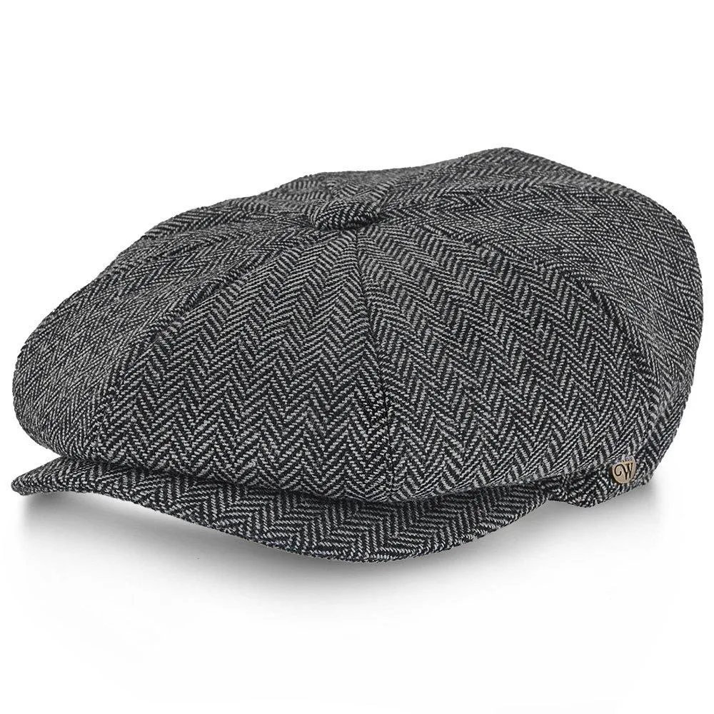 Shelby - Walrus Hat Wool Blend 8 Panel Newsboy Cap