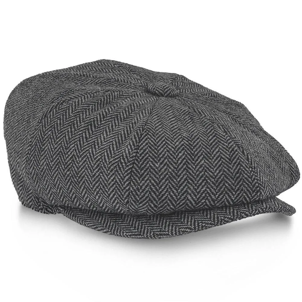 Shelby - Walrus Hat Wool Blend 8 Panel Newsboy Cap